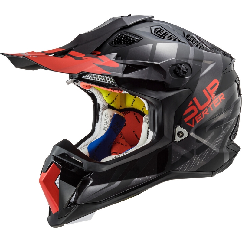 Motocross kaciga LS2 MX470 Subverter Troop crno-crvena