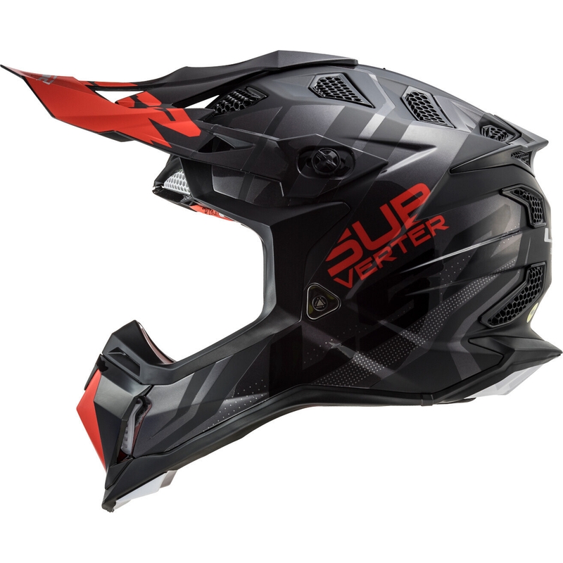 Motocross kaciga LS2 MX470 Subverter Troop crno-crvena