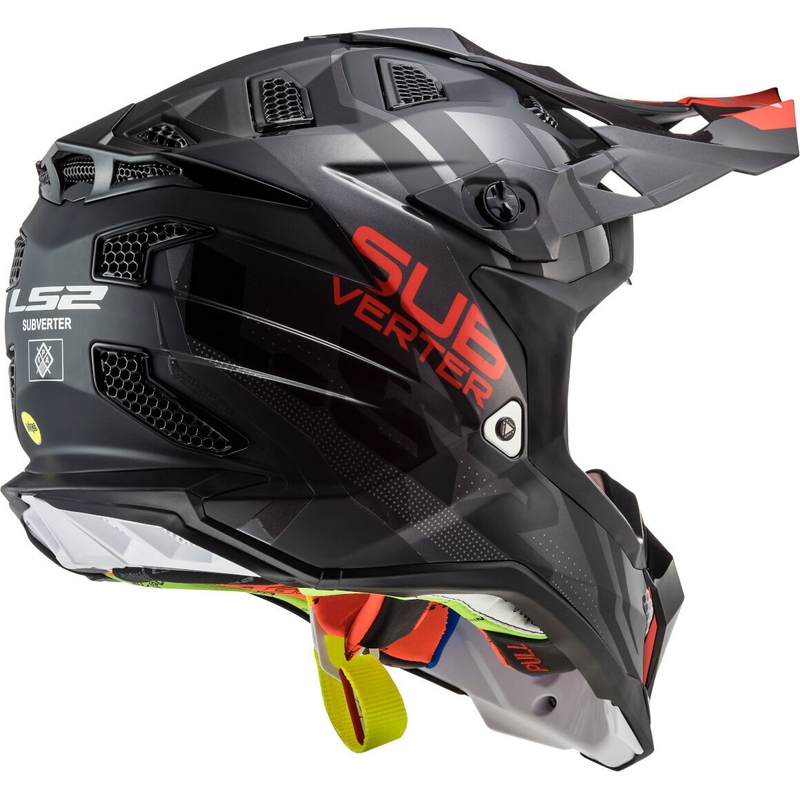 Motocross kaciga LS2 MX470 Subverter Troop crno-crvena