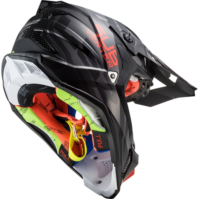 Motocross kaciga LS2 MX470 Subverter Troop crno-crvena