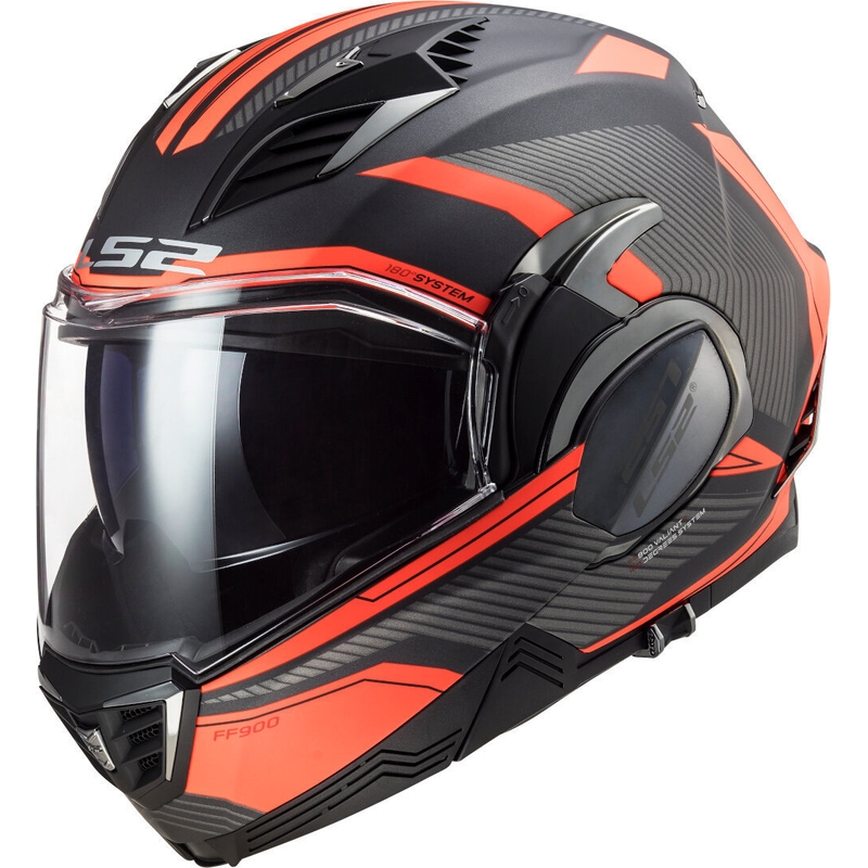 Motociklistička kaciga na preklop LS2 FF900 Valiant II Revo titan-fluo narančasta