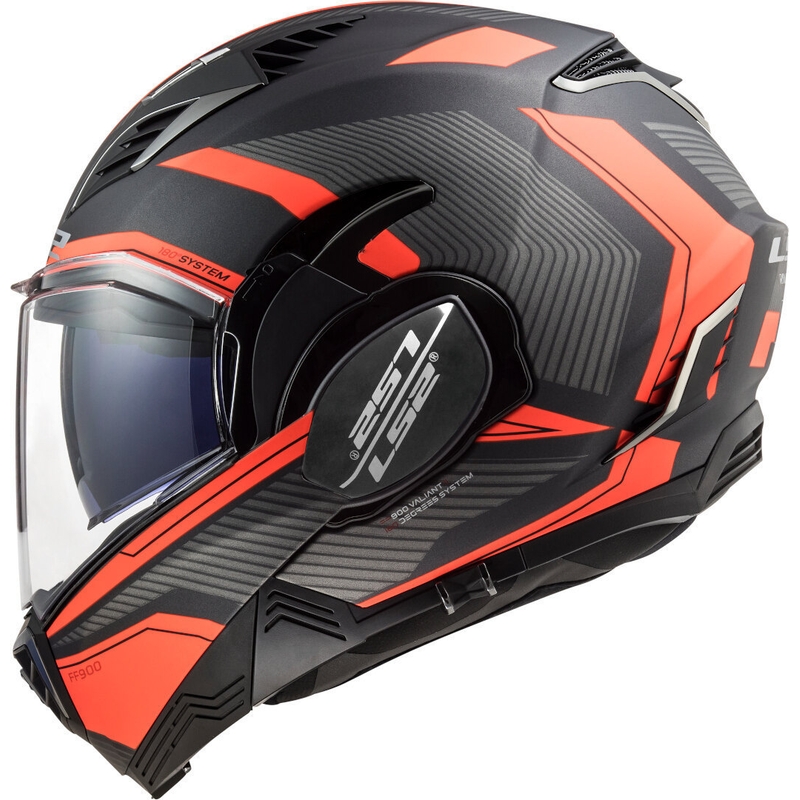 Motociklistička kaciga na preklop LS2 FF900 Valiant II Revo titan-fluo narančasta