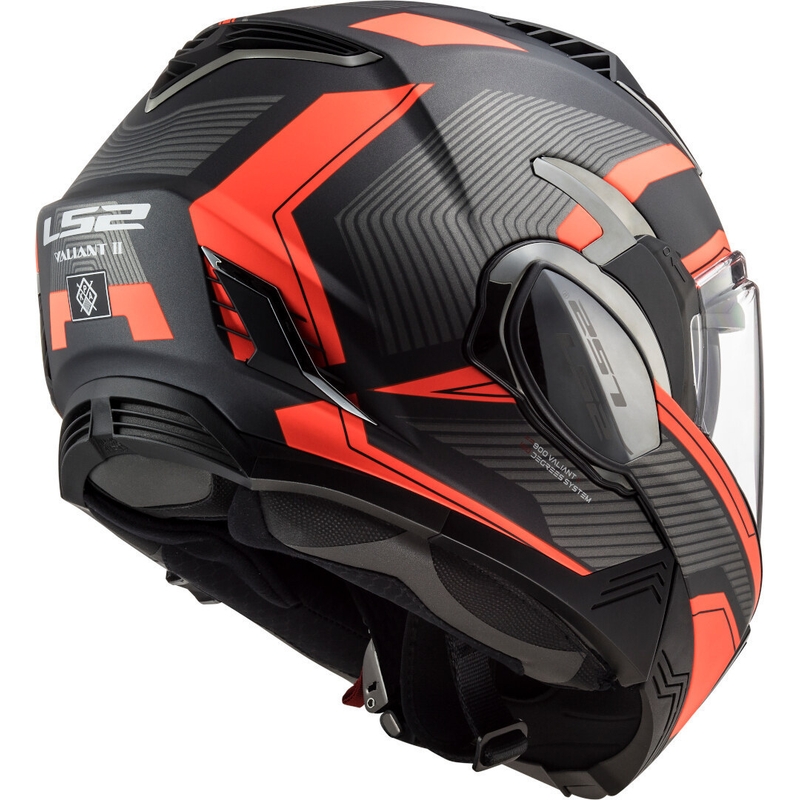 Motociklistička kaciga na preklop LS2 FF900 Valiant II Revo titan-fluo narančasta