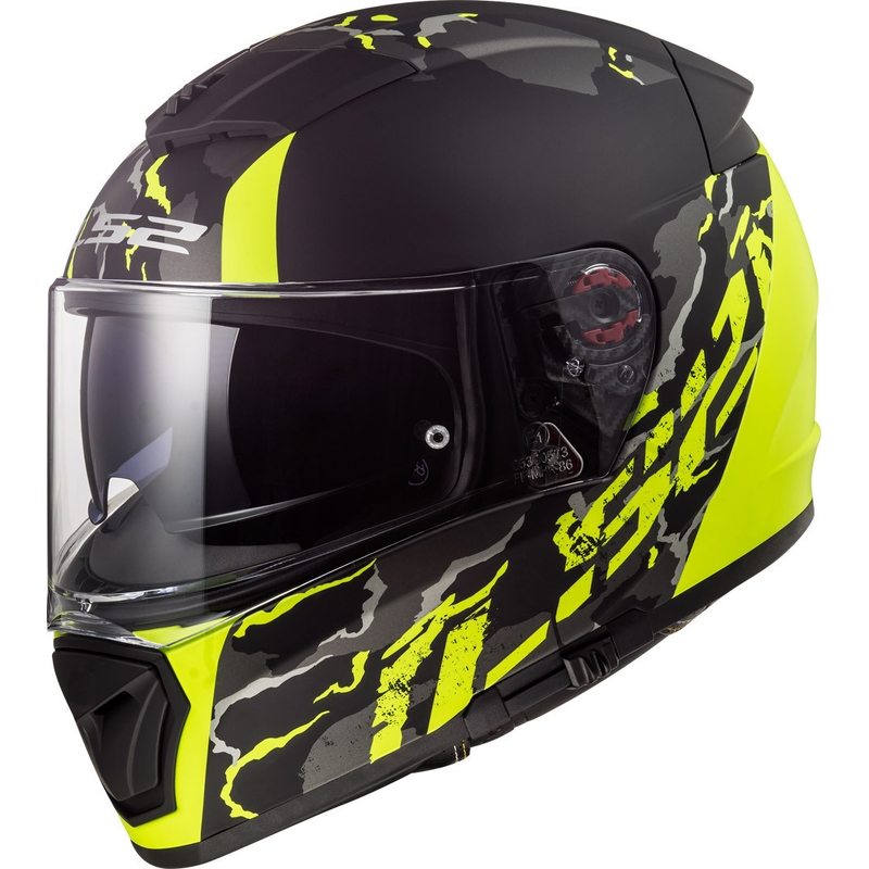 Motociklistička kaciga s punim licem LS2 FF390 Breaker Feline Black-Fluo Yellow rasprodaja