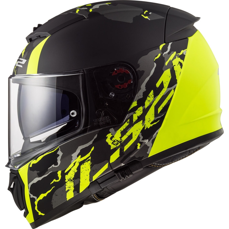 Motociklistička kaciga s punim licem LS2 FF390 Breaker Feline Black-Fluo Yellow rasprodaja