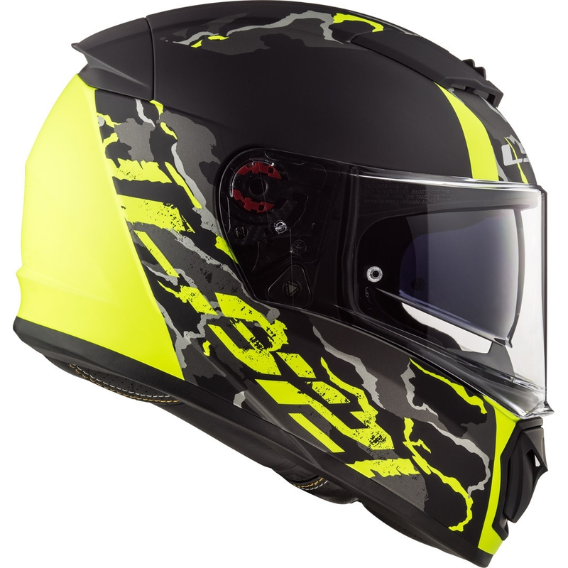 Motociklistička kaciga s punim licem LS2 FF390 Breaker Feline Black-Fluo Yellow rasprodaja