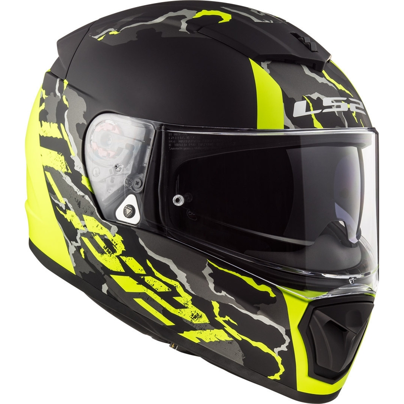 Motociklistička kaciga s punim licem LS2 FF390 Breaker Feline Black-Fluo Yellow rasprodaja