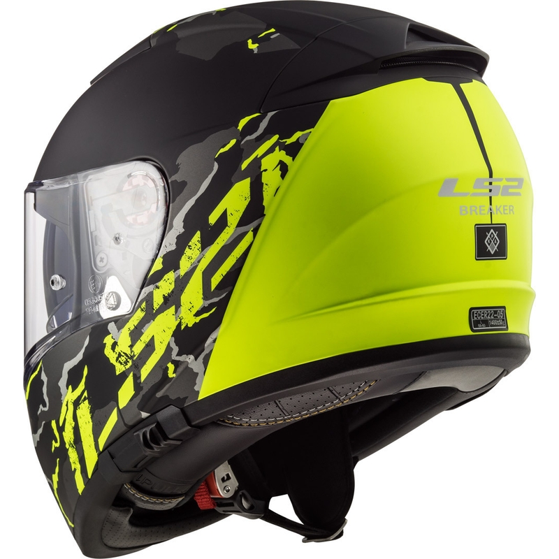 Motociklistička kaciga s punim licem LS2 FF390 Breaker Feline Black-Fluo Yellow rasprodaja