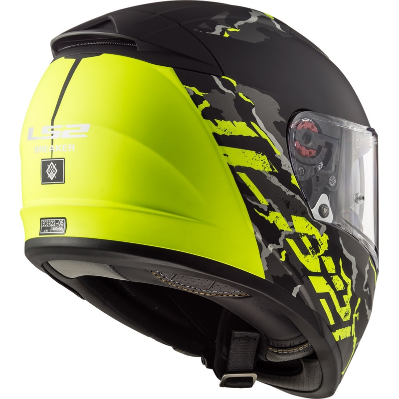 Motociklistička kaciga s punim licem LS2 FF390 Breaker Feline Black-Fluo Yellow rasprodaja