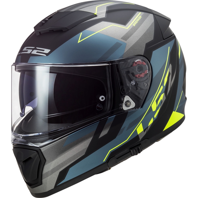 Integralna motociklistička kaciga LS2 FF390 Breaker Beta crna-plava-fluo žuta
