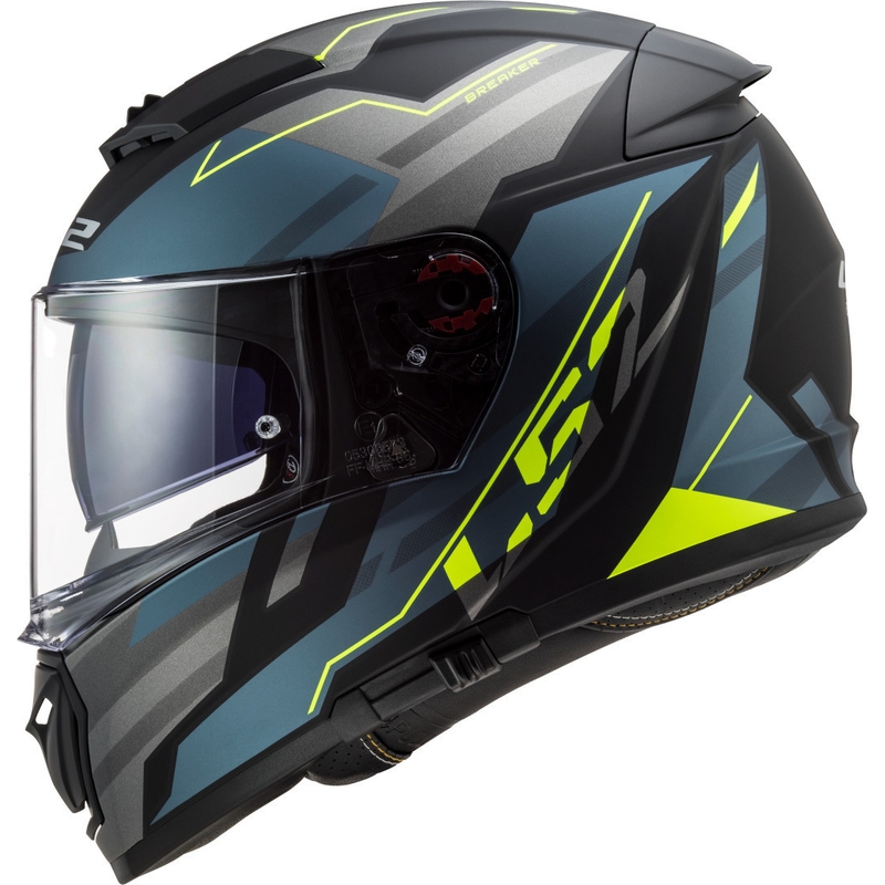 Integralna motociklistička kaciga LS2 FF390 Breaker Beta crna-plava-fluo žuta