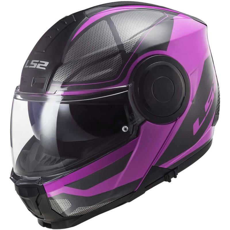 Motociklistička kaciga na preklop LS2 FF902 Scope Axis crno-ljubičasta
