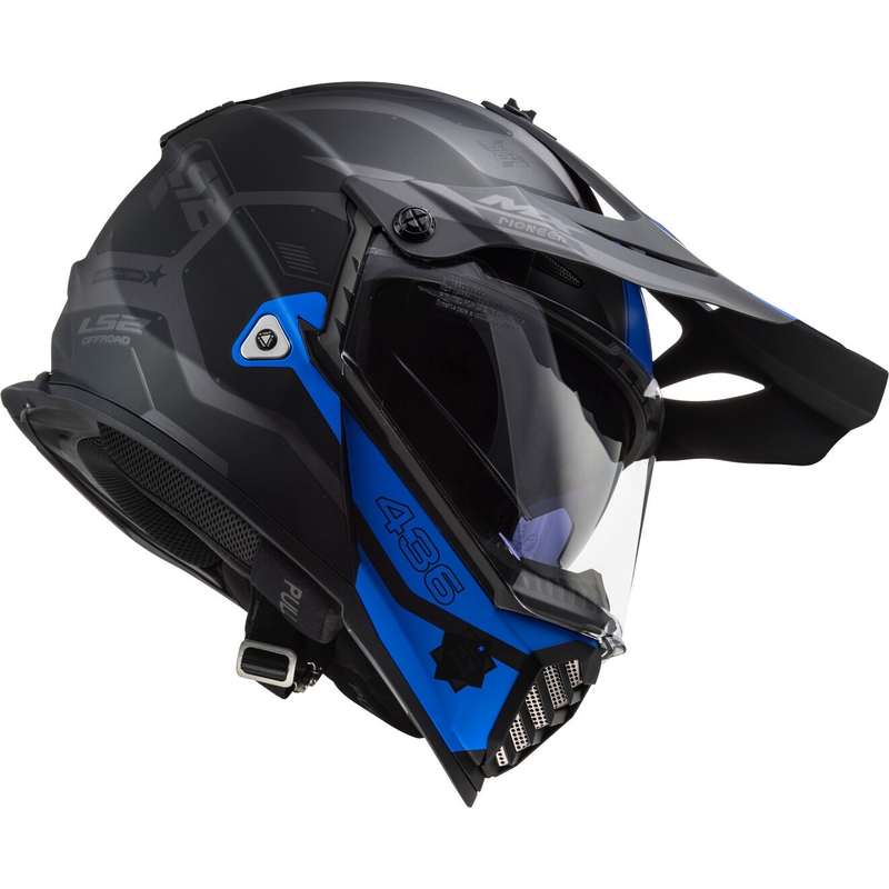 Enduro kaciga LS2 MX436 Pioneer EVO Cobra crno-plava