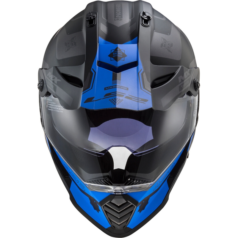 Enduro kaciga LS2 MX436 Pioneer EVO Cobra crno-plava