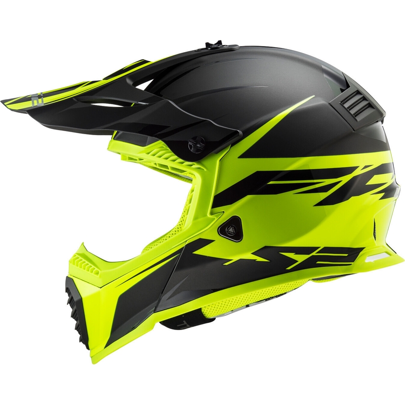 Motocross kaciga LS2 MX437 Fast Evo Roar crno-fluo žuta