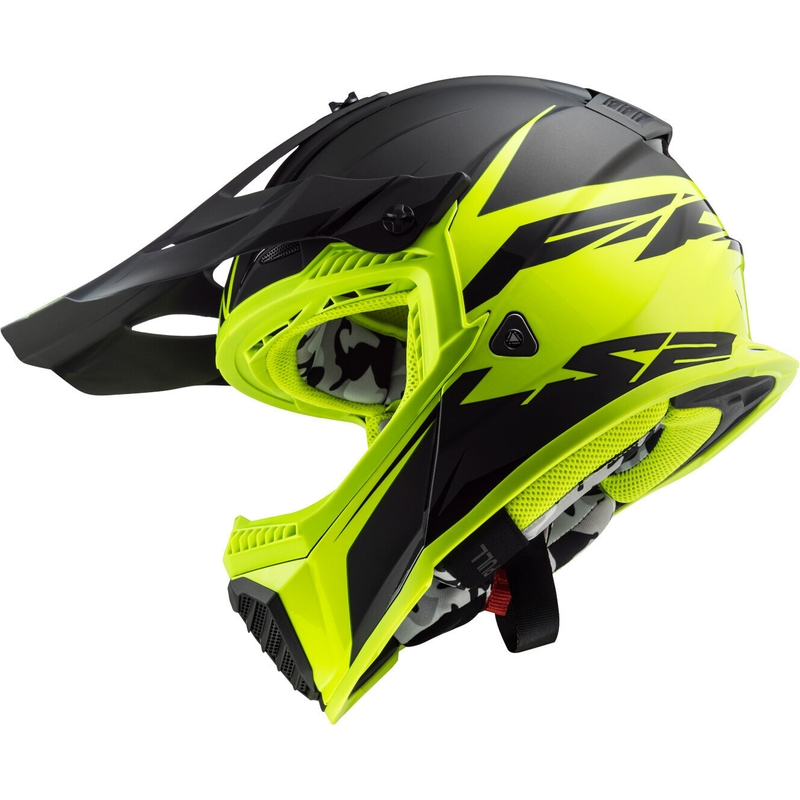 Motocross kaciga LS2 MX437 Fast Evo Roar crno-fluo žuta