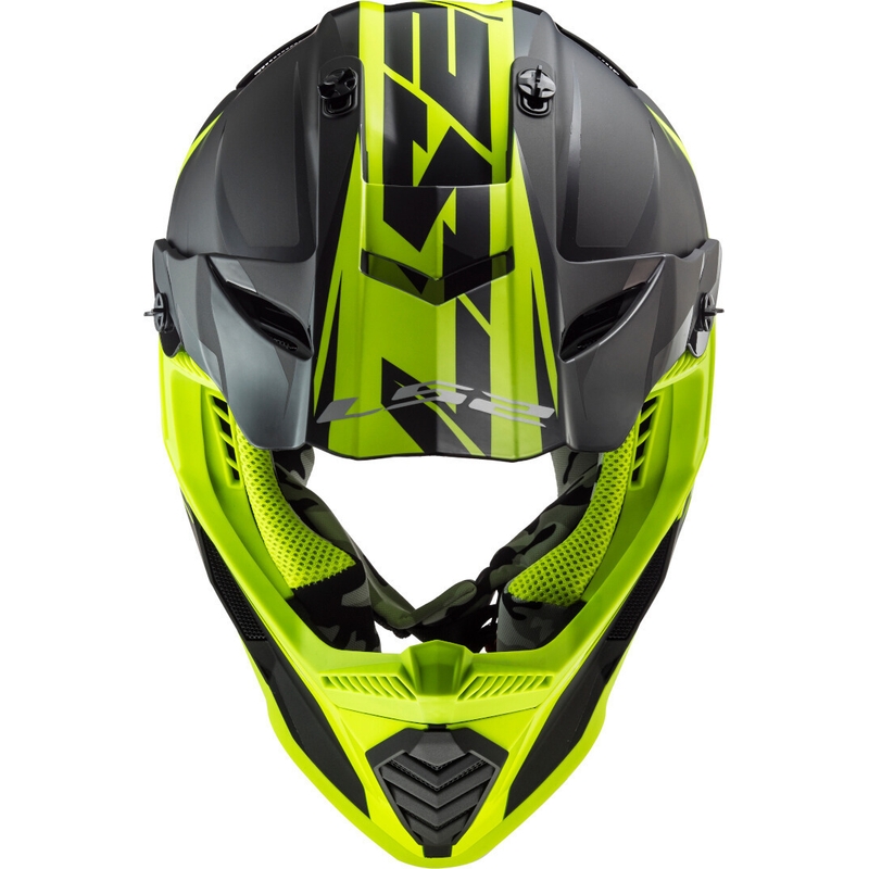 Motocross kaciga LS2 MX437 Fast Evo Roar crno-fluo žuta