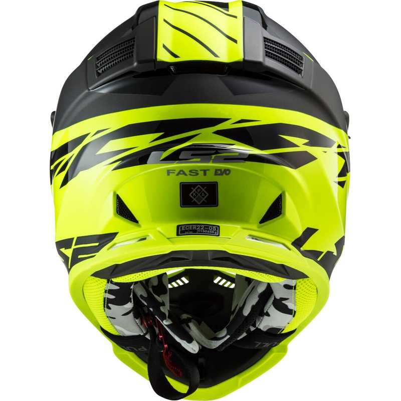 Motocross kaciga LS2 MX437 Fast Evo Roar crno-fluo žuta