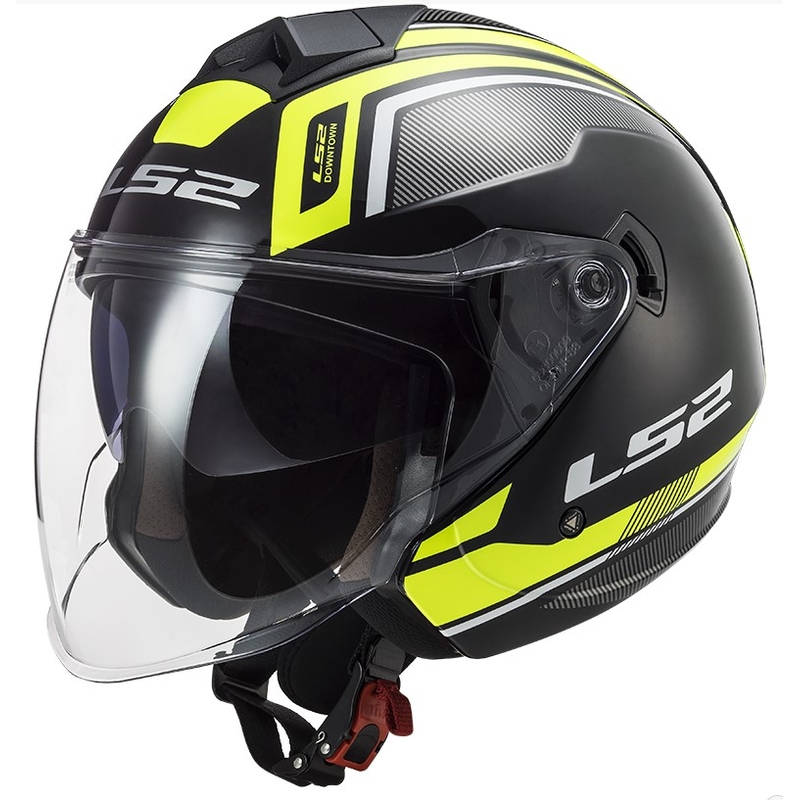Otvorena motociklistička kaciga LS2 OF573 Twister II Flix crno-fluo žuta