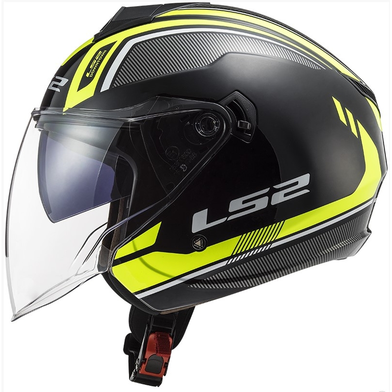 Otvorena motociklistička kaciga LS2 OF573 Twister II Flix crno-fluo žuta
