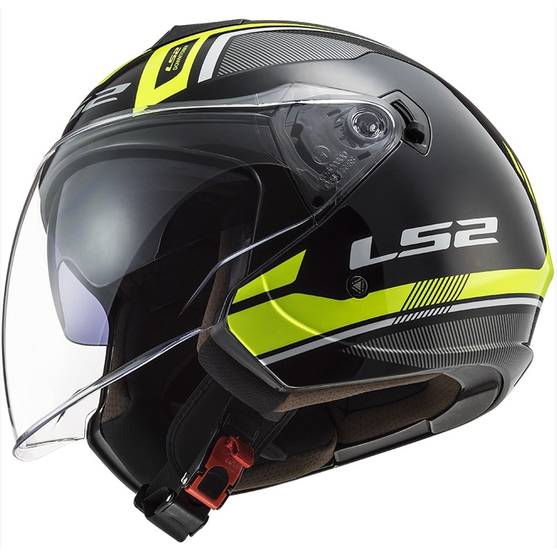 Otvorena motociklistička kaciga LS2 OF573 Twister II Flix crno-fluo žuta