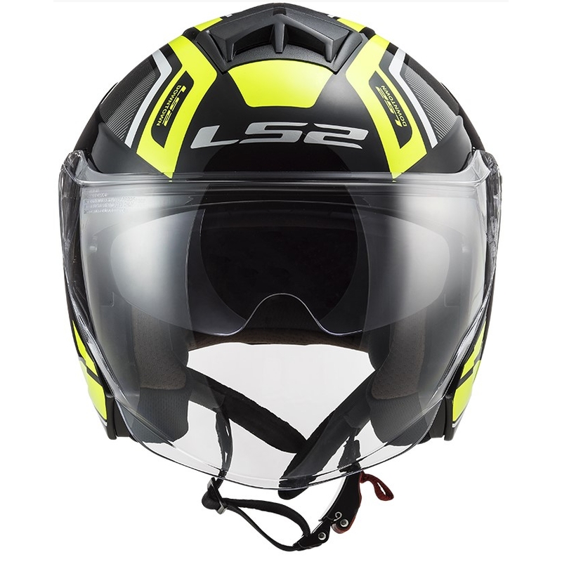 Otvorena motociklistička kaciga LS2 OF573 Twister II Flix crno-fluo žuta
