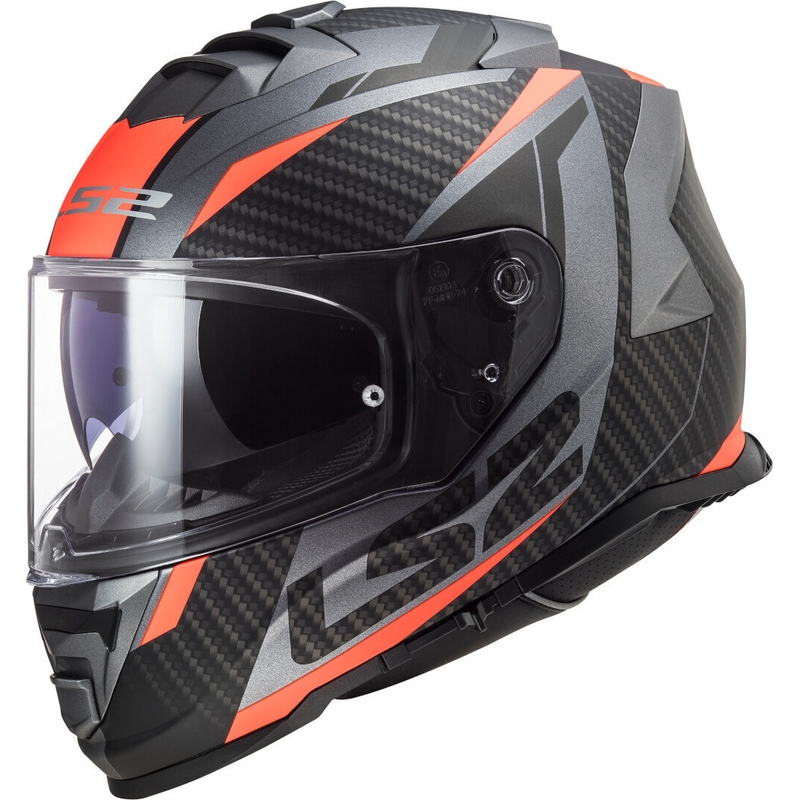 Integralna motociklistička kaciga LS2 FF800 Storm Racer titan-fluo narančasta