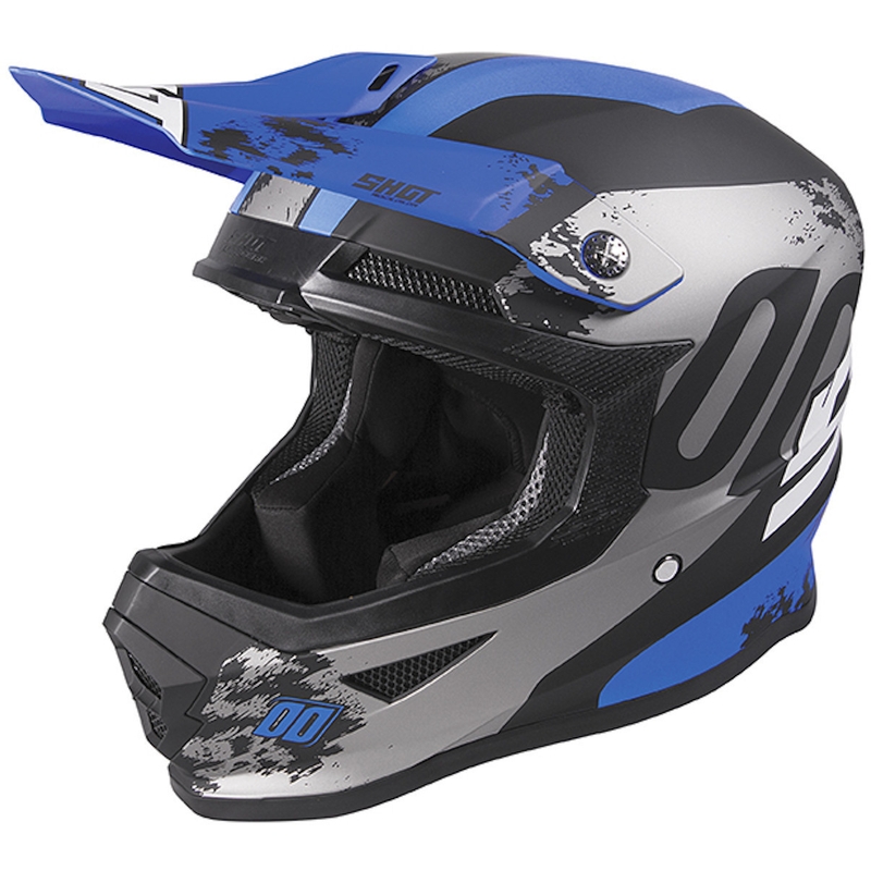 Shot Furious Shadow Motocross kaciga crno-sivo-plava rasprodaja