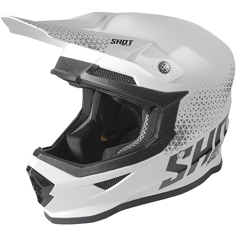 Shot Furious Raw Motocross kaciga bijelo-crna rasprodaja