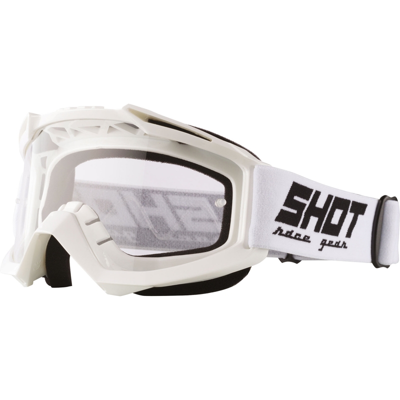 Motocross naočale Shot Assault Solid white