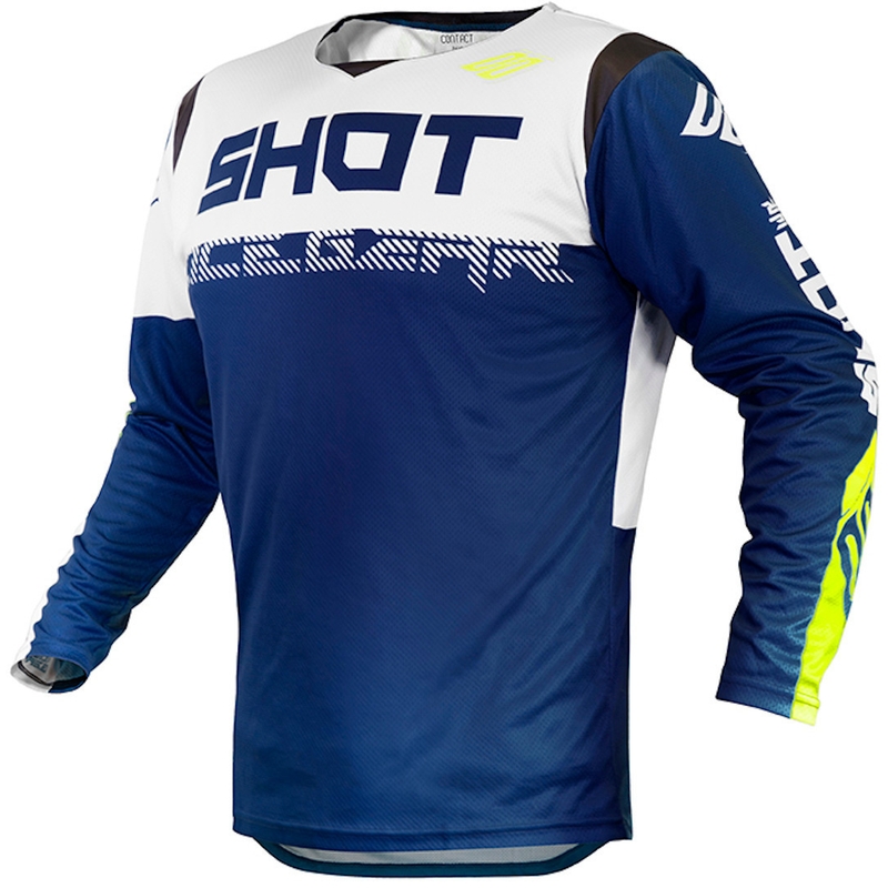 Shot Contact Trust plavo-bijelo-fluo žuti motokros dres rasprodaja