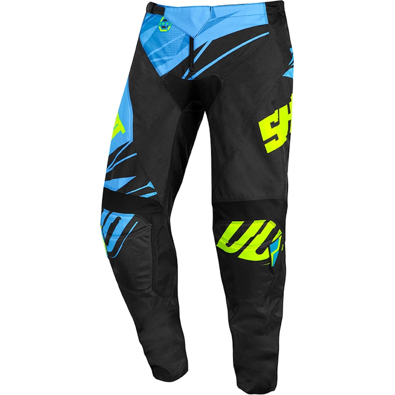 Shot Devo Ventury plavo-crne-fluo žute motokros hlače rasprodaja