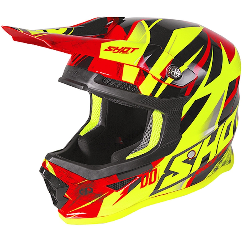 Dječja kaciga za motocros Shot Furious Ventury Crno-Crvena-Fluo Žuta rasprodaja