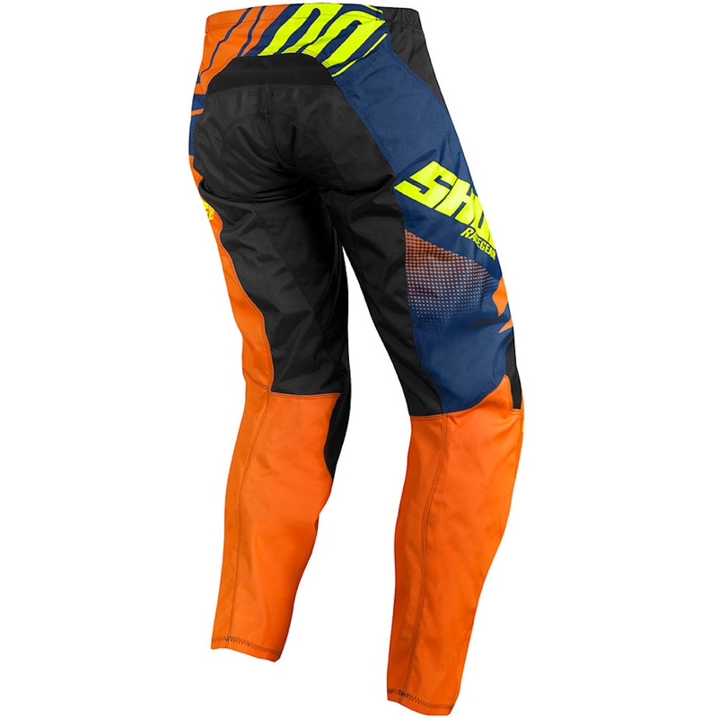 Dječje motocross hlače Shot Devo Ventura narančasto-plavo-fluo žute