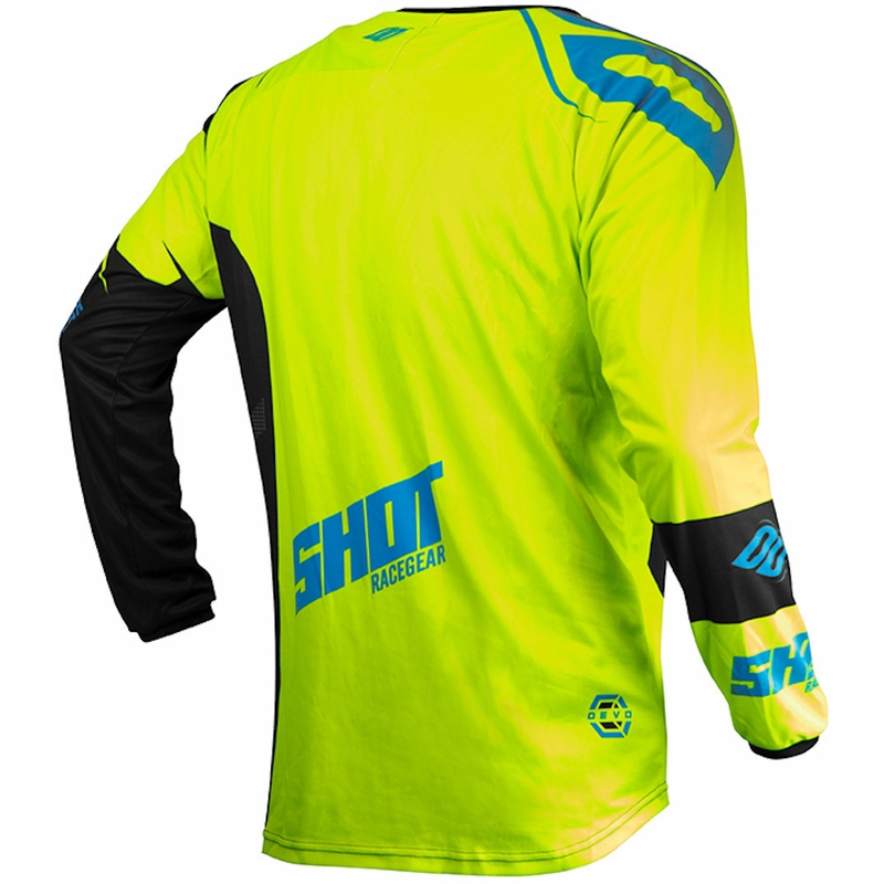 Shot Devo Ventury dječja motokros majica crno-plavo-fluo žuta rasprodaja