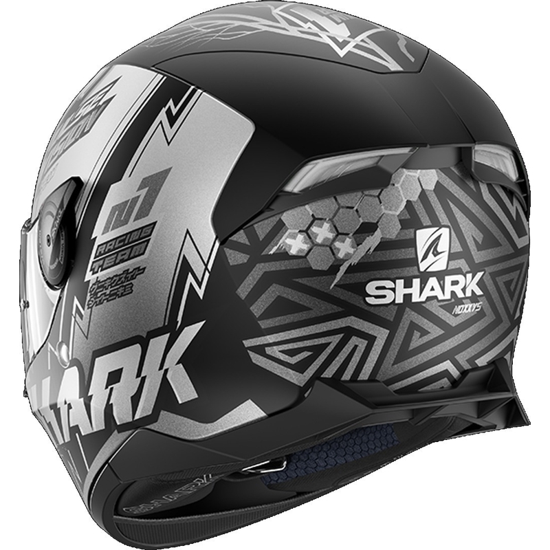SHARK SKWAL 2.2 Noxxys integralna kaciga crno-sivo-srebrna