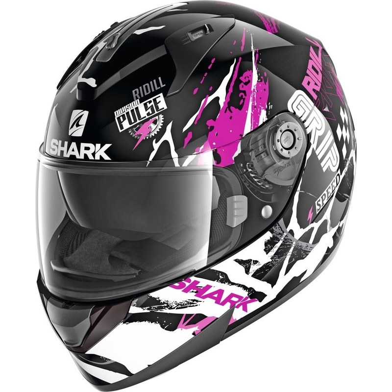 Integralna kaciga SHARK RIDILL 1.2 Drift-R crno-bijelo-roza
