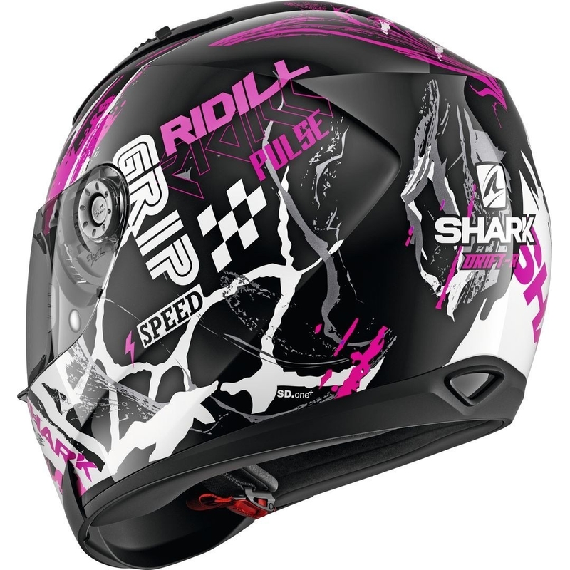 Integralna kaciga SHARK RIDILL 1.2 Drift-R crno-bijelo-roza