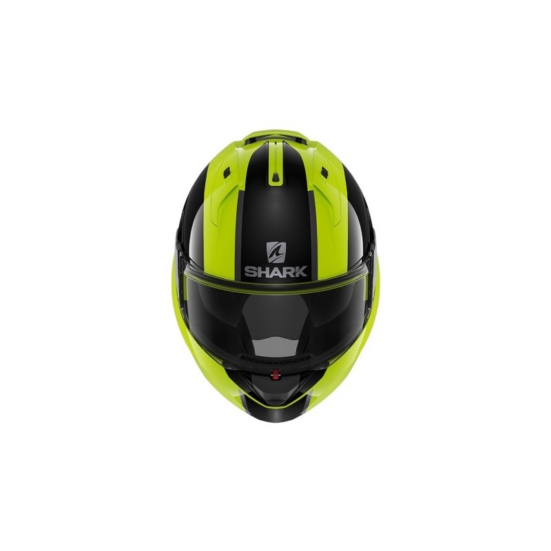SHARK EVO-ES Endless Flip Up kaciga Black-Silver-Fluo Yellow rasprodaja