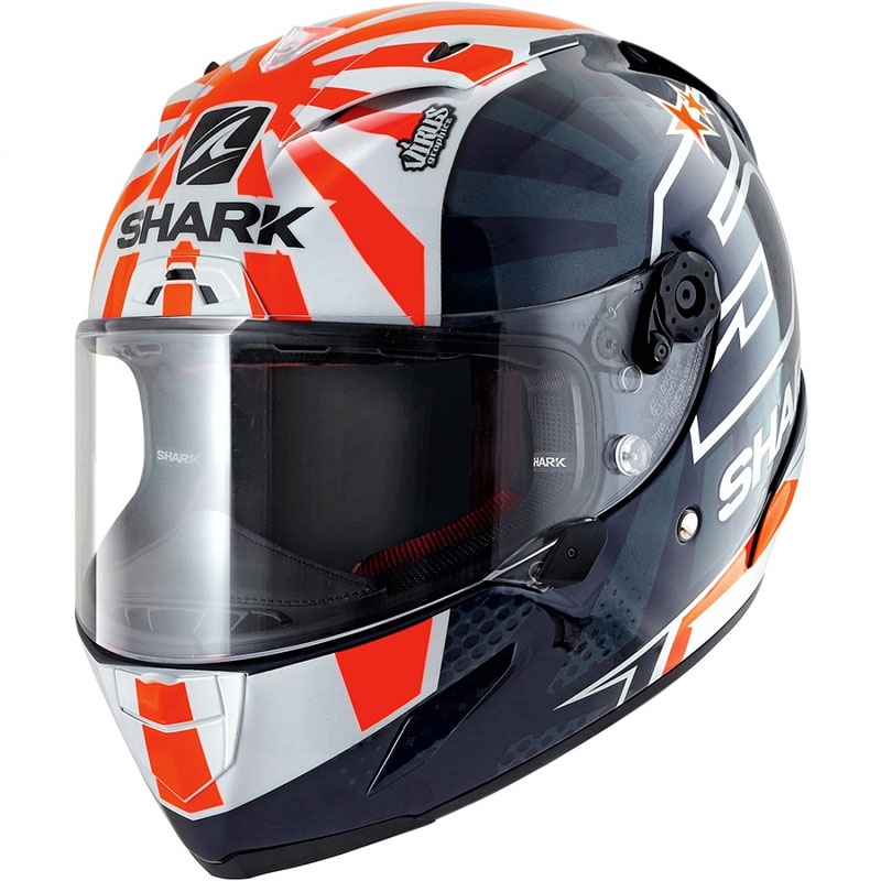SHARK RACE-R PRO Zarco replika kacige za cijelo lice 2019 Plavo-bijelo-narančasta rasprodaja