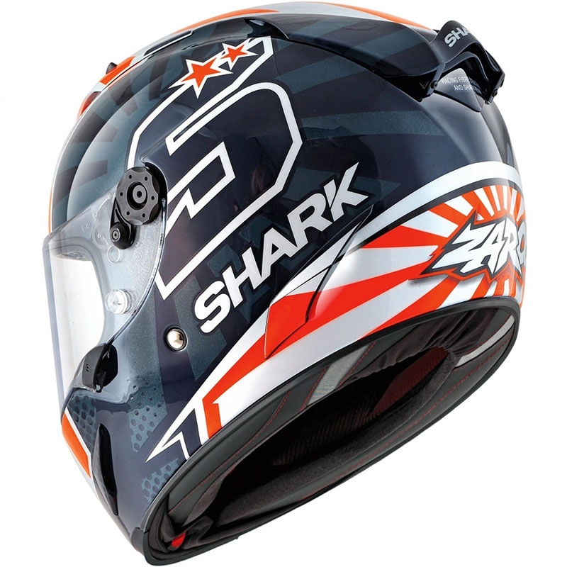 SHARK RACE-R PRO Zarco replika kacige za cijelo lice 2019 Plavo-bijelo-narančasta rasprodaja
