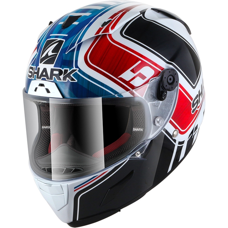 Integralna kaciga SHARK RACE-R PRO Zarco GP De France Replika crno-bijelo-plavo-crveno