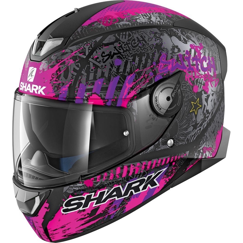 SHARK SKWAL 2.2 Switch Riders 2 Replika kacige za cijelo lice Crno ljubičasta rasprodaja