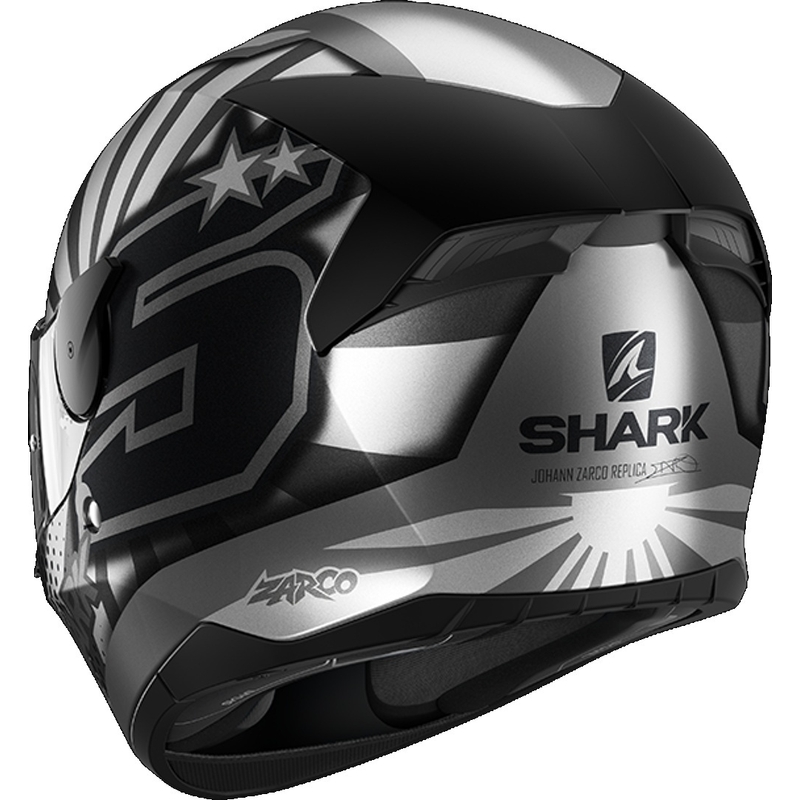 SHARK D-SKWAL 2 Zarco 2019 replika kacige za cijelo lice crno-sivo-srebrna rasprodaja
