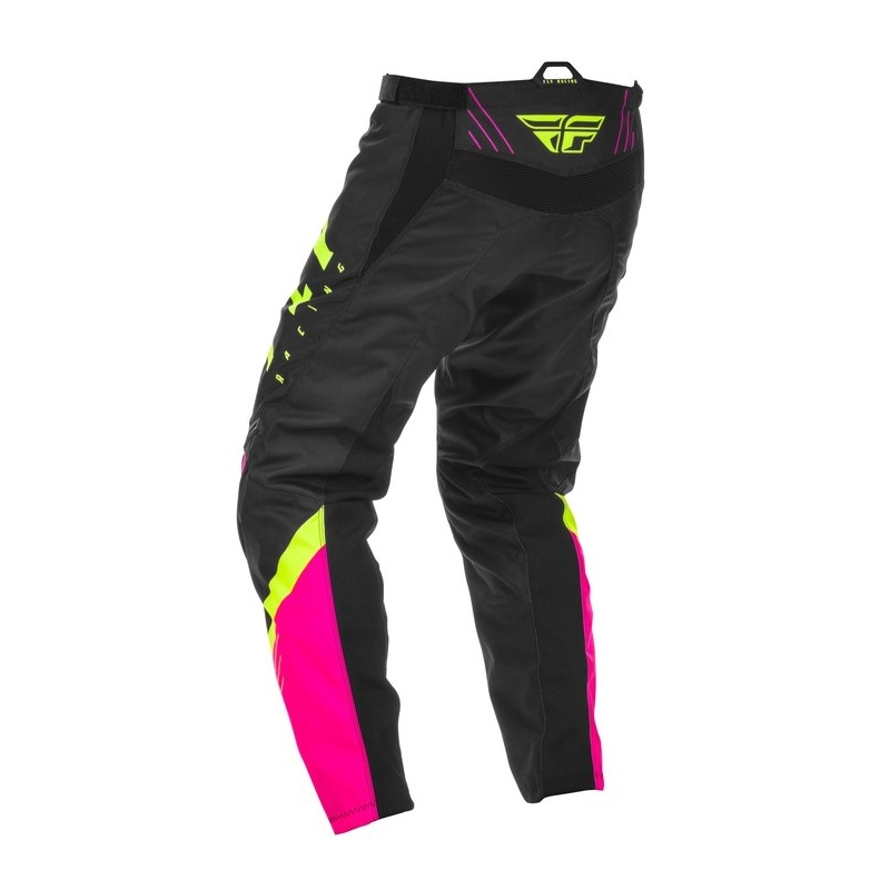 FLY Racing F-16 2020 motocross hlače ružičasto-crno-fluo žuto