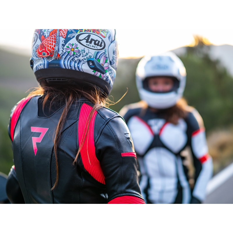 Ženska motoristička jakna Rebelhorn Rebel crno-roza