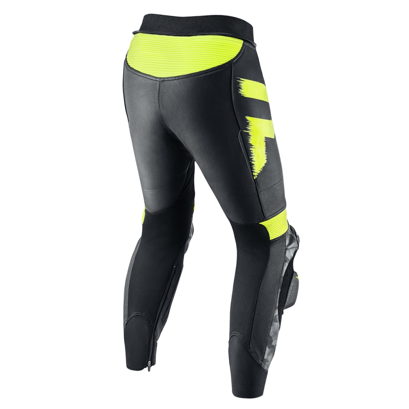 Motorističke hlače Rebelhorn Rebel crno-bijele-fluo žute rasprodaja
