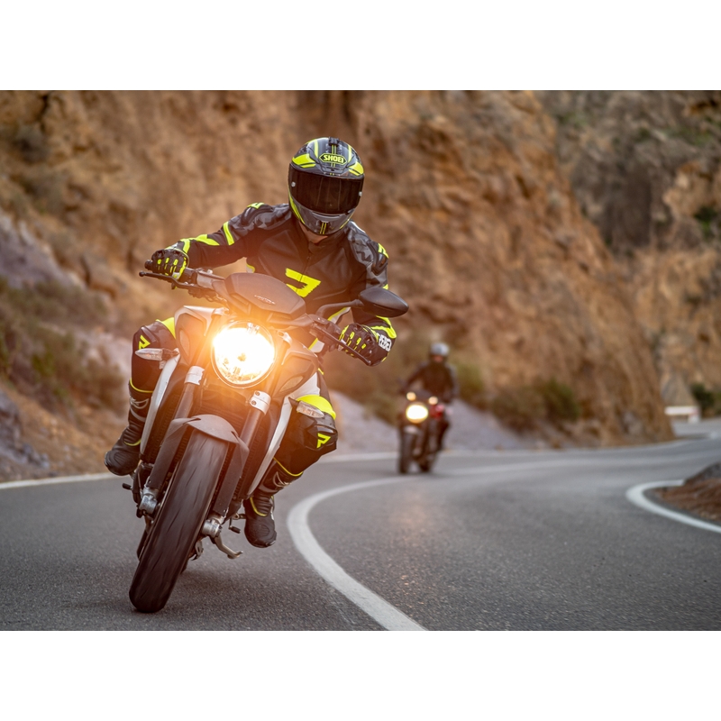 Moto odijelo Rebelhorn Rebel crno-bijelo-fluo žuto rasprodaja