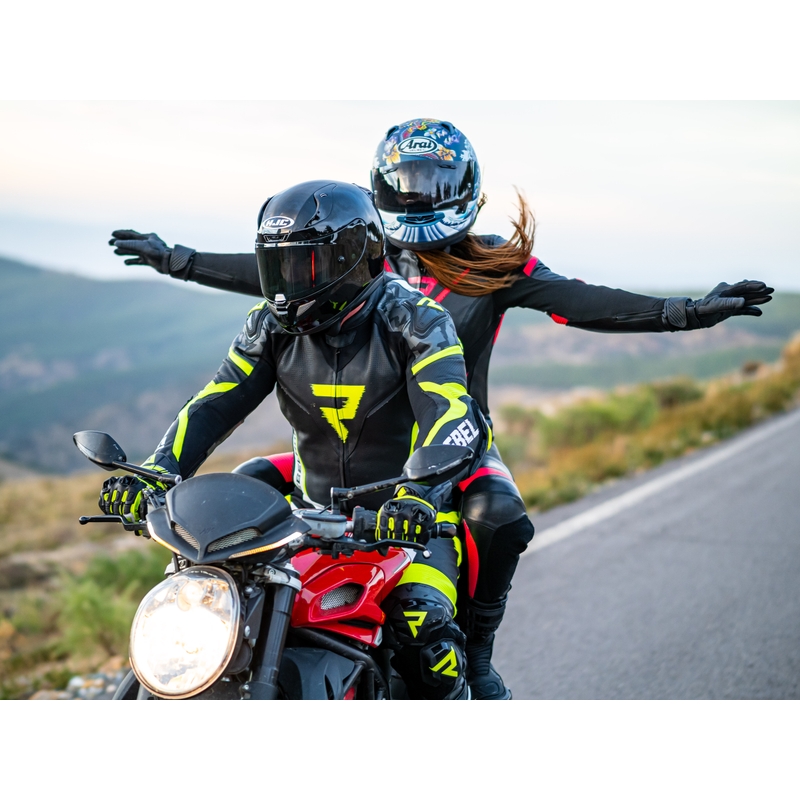Moto odijelo Rebelhorn Rebel crno-bijelo-fluo žuto rasprodaja