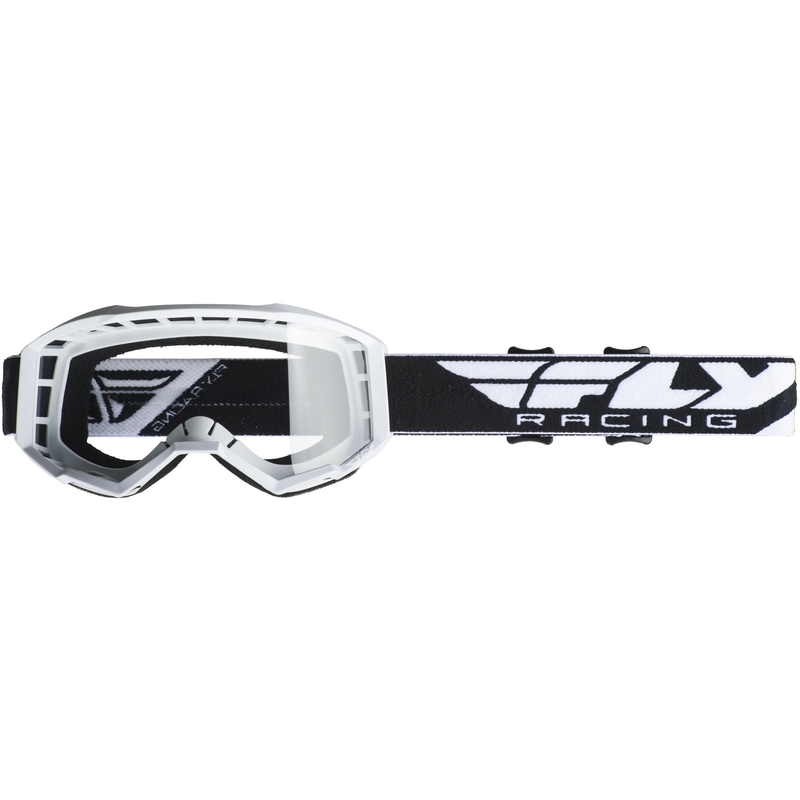 Dječje motocross naočale FLY Racing Focus 2019 crno-bijele (prozirni pleksiglas) rasprodaja